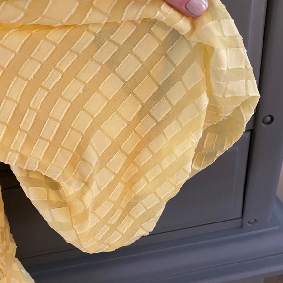 ASOS Yellow Gingham Seersucker Maxi Puffed Sleeves Size Zero 0 EUC (May be NWOT) - Picture 10 of 16